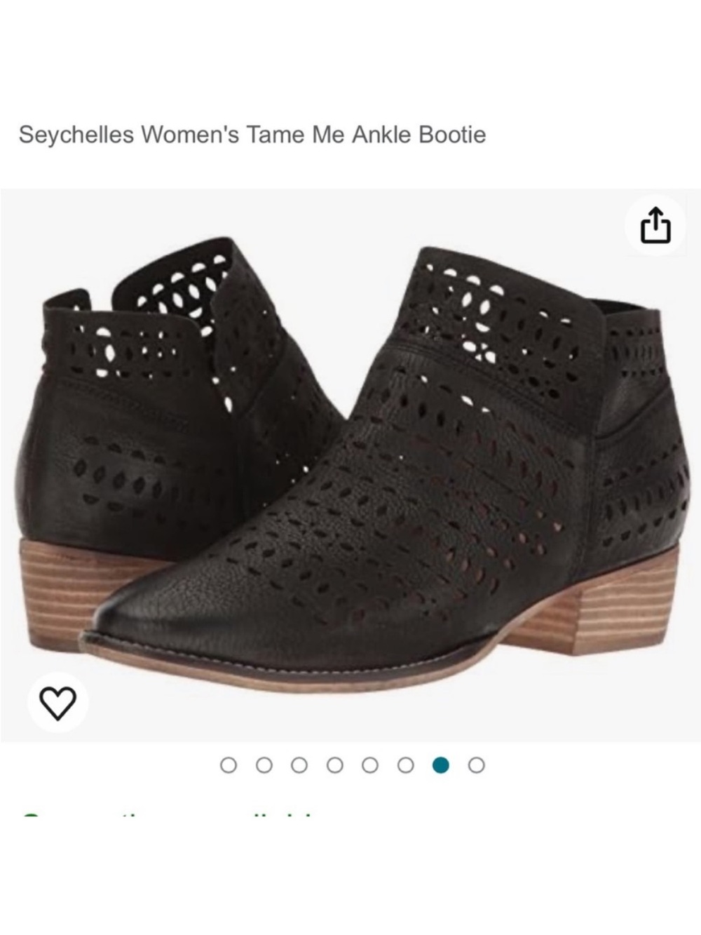 ANTHROPOLOGIE Seychelles Women's Tame Me Ankle Bootie Black Suede 8.5 Like New